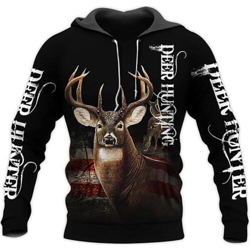 Camo AMO HUNTING ANIMALS deer ART 3D Hoodies Hoodie Men Women New Fashion Hooded Sweatshirt Long Sleeve casual Pullover-6