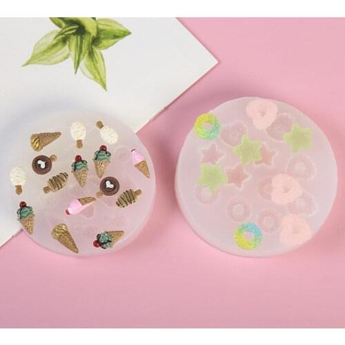 Creative Mini Ice Cream Candy Silicone Mold for Chocolate Pastry and Bakery Accessories Cake Decoration Baking Tools
