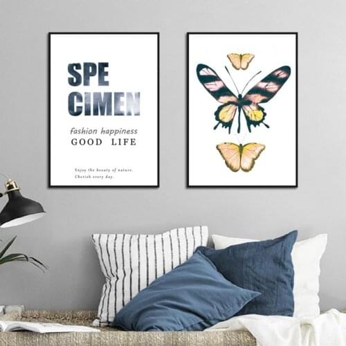 Creative Nordic abstract alphabet animal poster decoration wall bedroom living room study office canvas painting