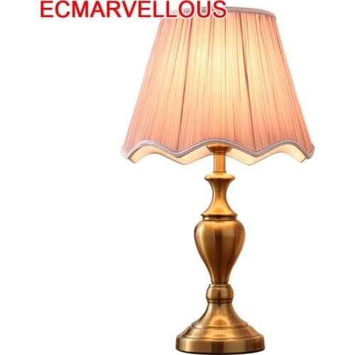 Lampe Chevet Chambre Abajour For Bedroom Mariage Noche El Dormitorio Deco Lampara De Mesa Abajur Para Quarto Table Lamp