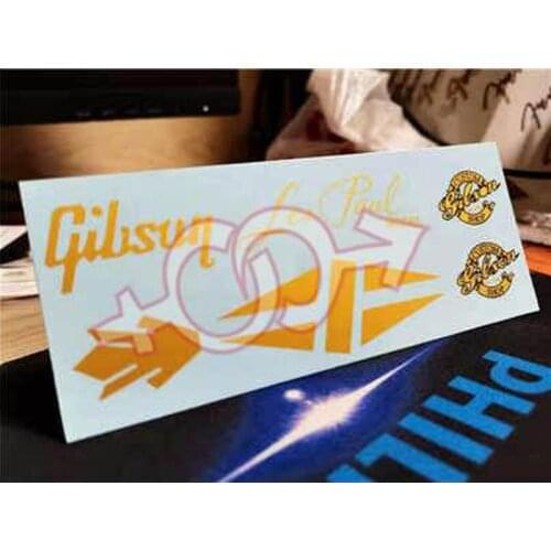 Gibson head logo water transfer sticker,metal label