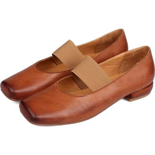 BLXQPYT Zapatos De Fashion Women Mujer Geunine Cow Leather Lower Heels 6CM Sexy Pointed Toe Party Ladies Dress Shoes Pumps H127