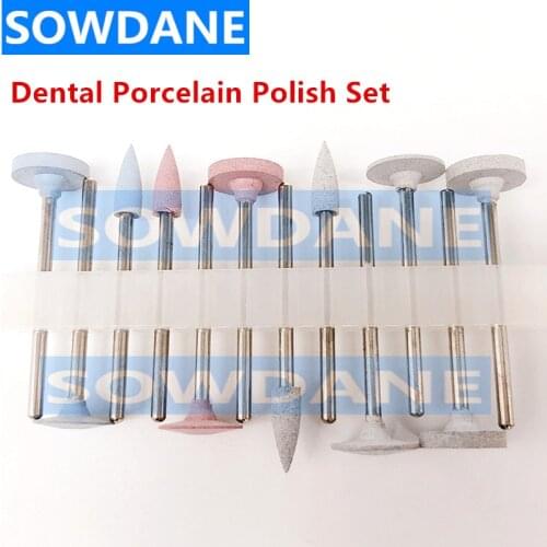 Dental Polish Kit HP0312 Porcelain Polisher Teeth Polishing Bur for Low-speed Handpiece Contra Angle Teeth Whitening Materials