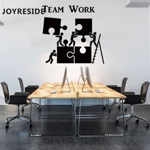 Team Work Wall Sticker Home Art Design Wall Decals Office Decoration Vinyl Decal Teamwork Coopreation Quotes Wall Mural M298