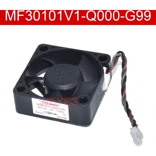 Original For SUNON MF30101V1-Q000-G99 DC12V 1.02W Three Lines Cooling Fan