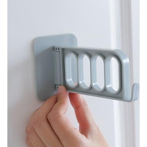 Non-Marking Plastic Hanger Hook Wall-Mounted Clothes Storage Rack Wall Multi-Function Folding Sticky Hook