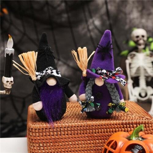 Plush Faceless Doll Lovely Gnome Toy Halloween Desktop Ornament for Home Living Room Bedroom Decoration ALI88
