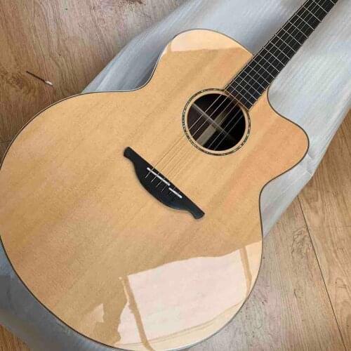 Custom AAAA All Solid Spruce Wood with Abalone Inlay Rosewood Back Side Lowds GF35AA Style Acoustic Guitar