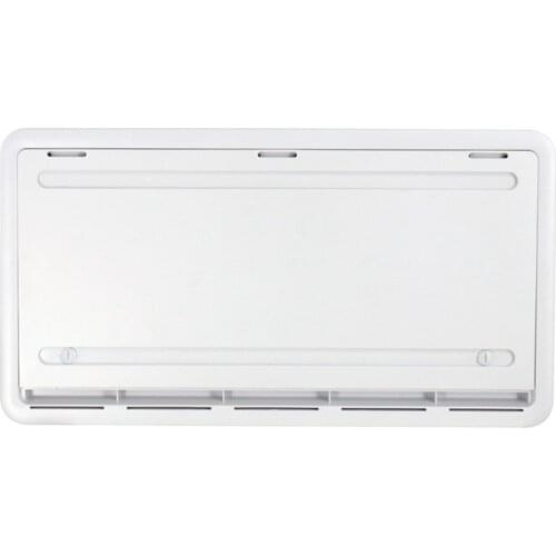 Durable Universal RV Motorhome Storage Hatch + Fan Travel Trailer Accessories White 20.47x11.02"