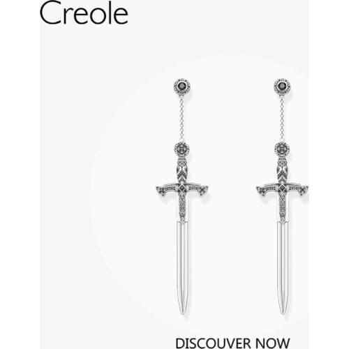Earrings Richly Ornamented Sword eardrop 2021 New Fine Jewelry 925 Sterling Silver Gift For Women Men Europe Street Style Bijoux