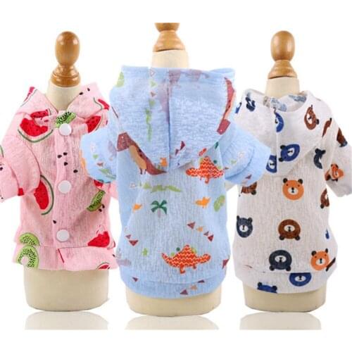 Dog Sun Protection Clothing New Summer Thin Two Feet Pet Clothes Breathable Comfortable Teddy Puppy Outdoor Beach Costume