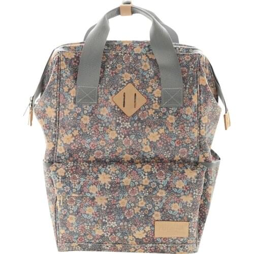 ARLONEET color Gray Women Ladies Floral Tote Bag Large Capacity Casual Bag Mummy Handbags Nusring Maternity Backpack Bags W0425