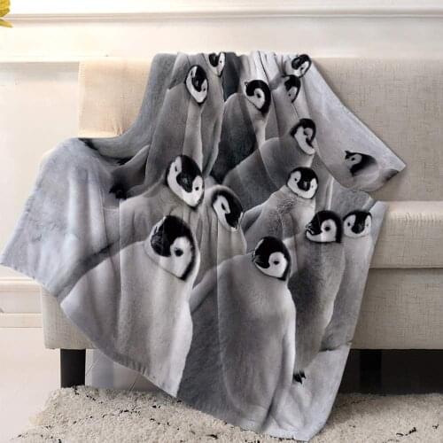 Super Soft Cozy Flannel Fleece Blanket Cute Penguins Lightweight Comfy Throw Blanket for Bed/Couch/Sofa/Camping- The South Pole
