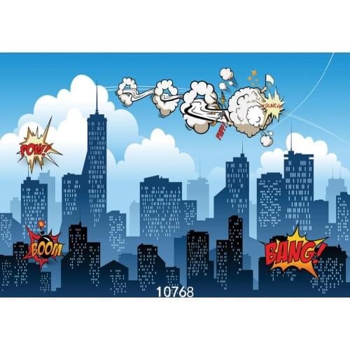 Photography Background Photo City Paintings Cartoon Party Customize vinyl Digital Printing Cloth Backdrops for Photo studio