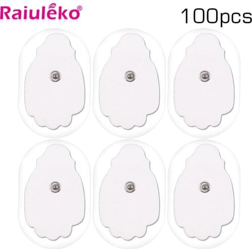100PCS White Electrode Pads for Electric Ems Tens Acupuncture Digital Therapy Machine for Slimming Electric Body Massager