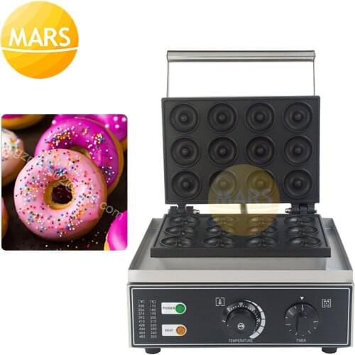 12 Holes Donut Maker Doughnut Machine Party Dessert Bakeware Electric Baking Pan Non-stick Donut Waffle Cake Oven Toaster