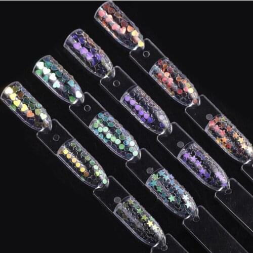 2Pcs Nail Art Sequins Glitter 12 Colors Round 3D Tips Wafer DIY Manicure Decor