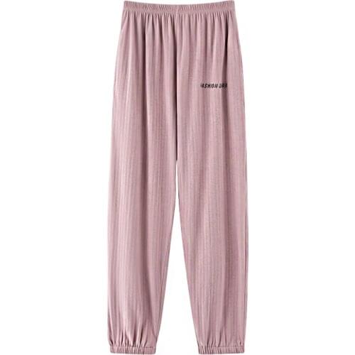 2020 Female Spring Summer Long Sleep Bottoms Womens Pajama Sleepwear Pants Plus Size Cotton Pyjama Trousers Print Sleep Bottoms