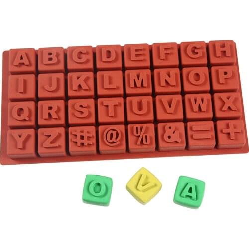 26 Big English Alphabets Letters Shape DIY Jelly Ice Silicone Mold Cake Decorating Fondant Chocolate Moulds Handmade Baking Tool