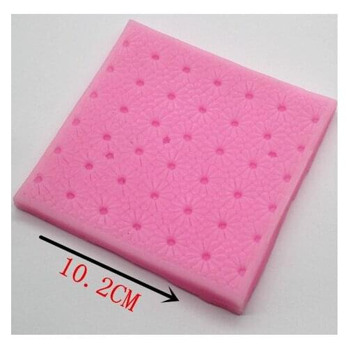 Promotion Silicone mold flower lace square mat fondant cake decoration mold
