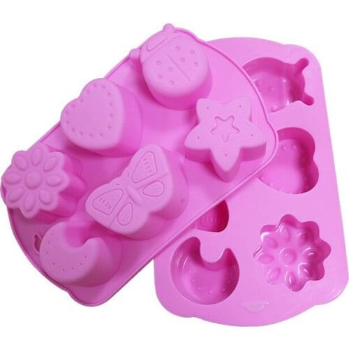Baking Accessories Silicone Fondant Cake Mold Cupcake Jelly Candy Chocolate Cake Decoration Baking Tool Moulds Pan Tray Molds