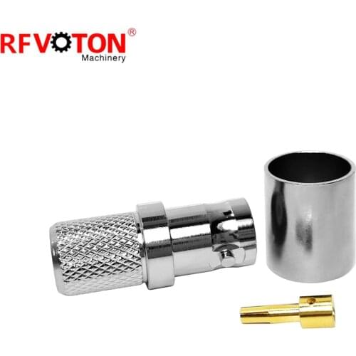 Free shipping 10pieces RF Cable Connector BNC female jack crimp for LMR400 RG8 7D-FB Cable