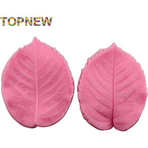 Big Leaf Shaped Press Silicone Mold Sugar Paste 3D Fondant Cake Decoration 8*6.5*2cm 2306