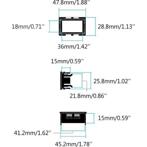 0.28 inch Digital DC 4 Bit DC 100V 10A Voltmeter Ammeter Voltage Current Meter New