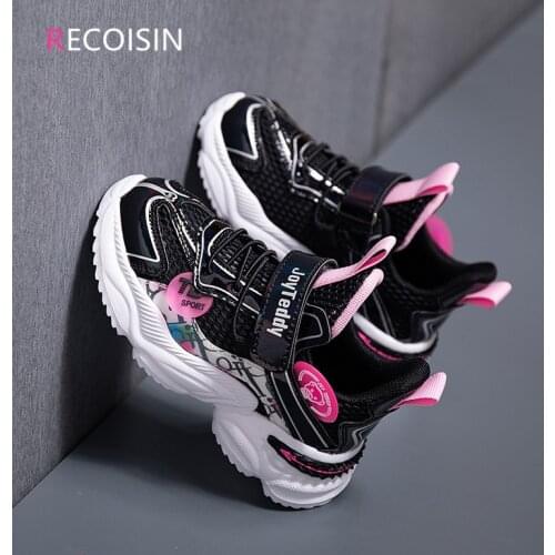 RECOISIN Kids Shoes Breathable Mesh Summer Sports Shoes For Girl Fashion Casual Running Sneakers Girls Shoes Chaussure Enfant