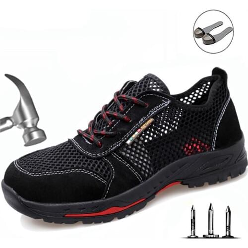 Labor Insurance Shoes Breathable Steel Toe Cap Anti-smashing Anti-slip Wear-resistant Non-slip Casual Work Shoes Safety Shoes