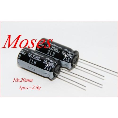 10v 2200uf +/- 20% Capacitance 100% Original New ZLH Audio Electrolytic Capacitor Radial 10x20mm