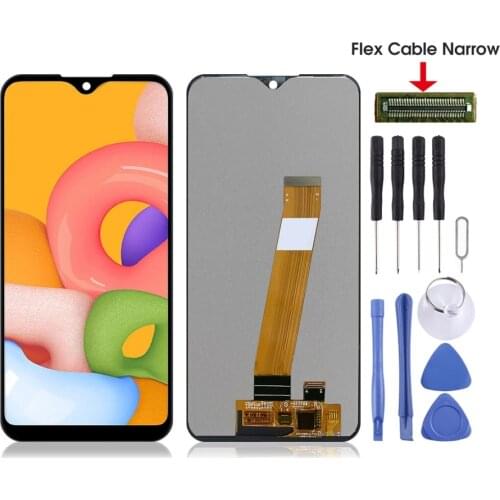 IPartsBuy for Galaxy A01 Original PLS TFT Material LCD Screen and Digitizer Full Assembly