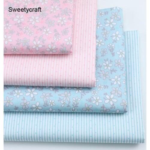 160*50cm Printed Pink Flora Cotton twill fabric Cotton clothing for DIY Sewing Quilting Fat Quarters For Baby&Child Bedding Set