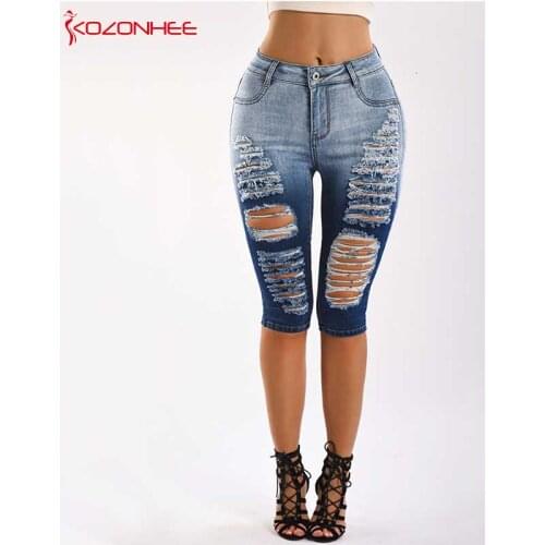 Kozonhee Womens Ripped Jeans
