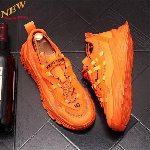 Summer Breathable Mens Sneakers Hip Hop Platform Casual Shoes Mesh Tennis Shoes Zapatillas Hombre