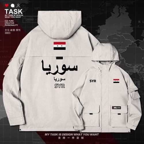 Syrian Arab Republic Syria SYR Arabic men jacket hooded nation flag mens windbreaker jackets clothing mens top autumn clothes