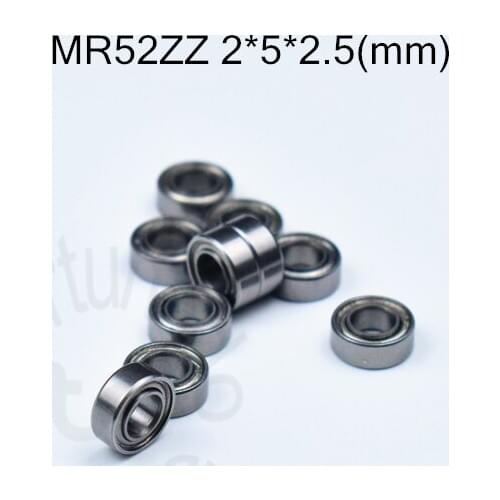 MR52ZZ 2*5*2.5(mm) 10piecesbearing free shipping ABEC-5 Metal Sealed Miniature Mini Bearing MR52 MR52ZZ chrome steel bearing