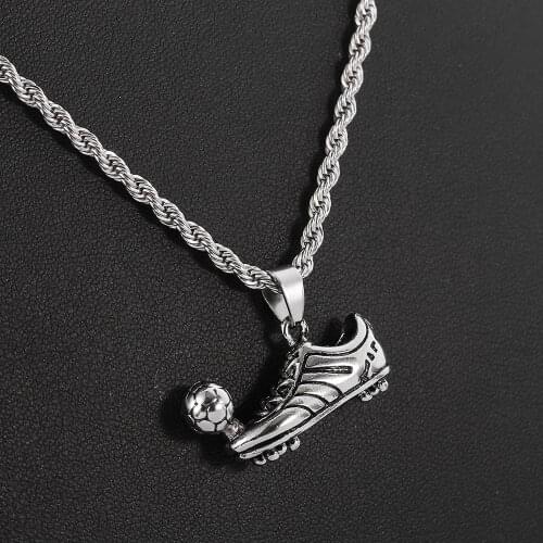 Punk football shoe Pendant Necklace Chain for Boy Hip hop Pendants mens necklace Man Jewelry