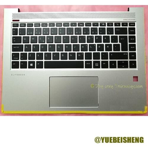 YUEBEISHENG New For HP Elitebook 1040 G4 Palmrest Nordic keyboard upper cover 3CY0GKA0140