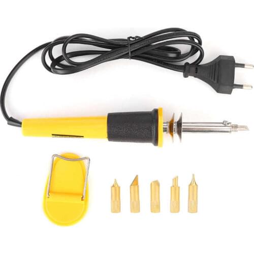 220V 40W Pyrography Pen Leather Wood Craft Electric Woodburner Leather Tool EU Plug Electric Heating Soldering Pen