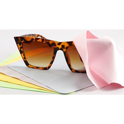 1Pcs Cleaner Clean Glasses Lens Cloth Wipes For Sunglasses Microfiber Eyeglass Cleaning Cloth For Camera Computer Color Random