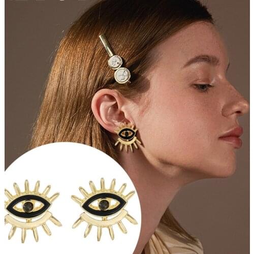 Ethnic Eye Earrings for Women Vintage Gold Color Drop Earring 2021 New Arrival Female Fashion Jewelry for Gift Party SR1101