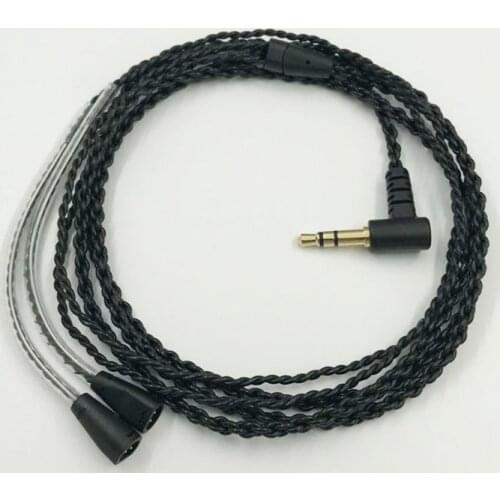 Replacement Audio Cable for Sennheiser IE8 IE80 IE8i Headphones Upgrade Cable Silver Plated Cord Wire Black 23 AugT0