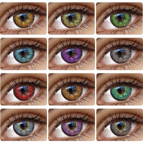 1pair(2pcs) Special Color Contact lenses For Eyes Anime cosplay 3Tones Contact lens Beauty Makeup