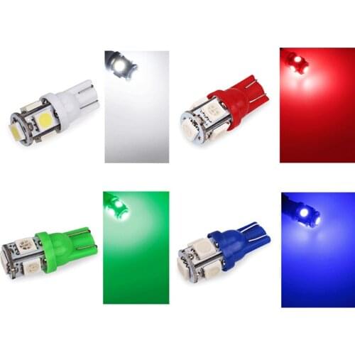 10 PCS T10 5050 5 LEDs side wedge taillights dashboard light For BMW Toyota Corolla etc. car universal LED interior lights