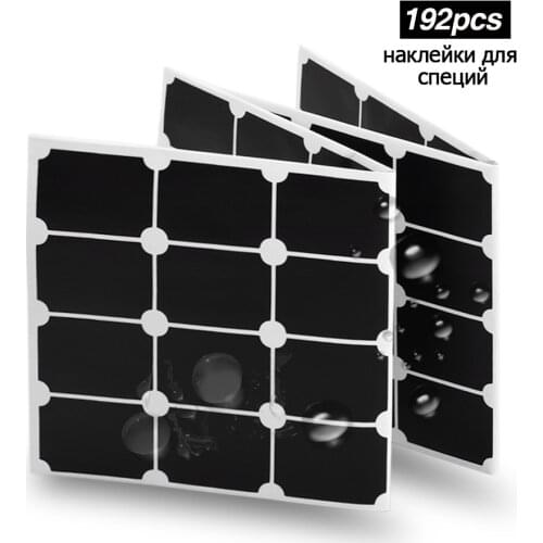 192pcs Spice Sticker Blackboard Label Stickers Craft Kitchen Removable Jam Jars Bottles Organizer Labels Tag Chalkboard Sticker