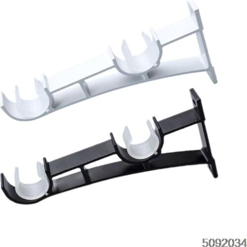 2pcs/set Double Curtain Rod Brackets Window Hardware Holder Home Decor Curtain Rod Curtain Rod Brackets