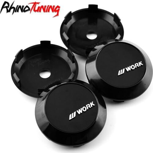 4pcs 70mm 63mm WORK Emblem Japan Racing Car Wheels Hub Center Caps for Rim Hub Cap Covers C123201B Fit for Akita WORK