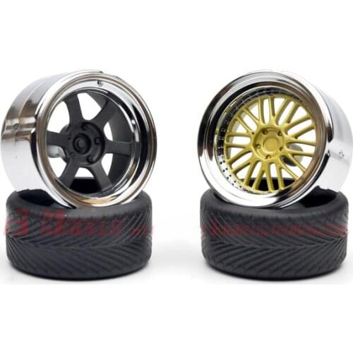 4pcs 1:18 20" BBS RAYS TE37 20 Inch Tires with Wheel Hubs Large Edge Casting 20 Inch Modify Wheels for 1/18 Car Model