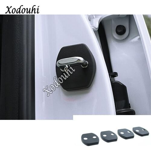 For Kia Sportage KX5 2019 2020 Car styling sticker body latch stop anti rust water proof door lock keys keys protect buckle 4pcs